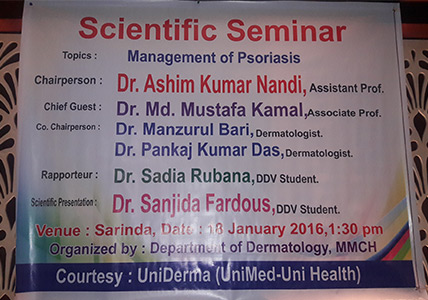 The scientific seminar on “Management of Psoriasis”